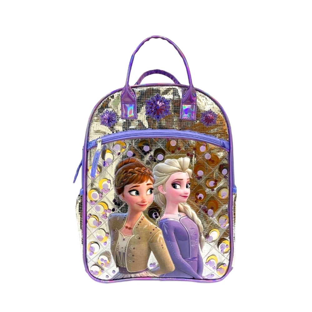 Disney Frozen Anna Elsa Lenticular Holographic Backpack School Bag Tote Handles